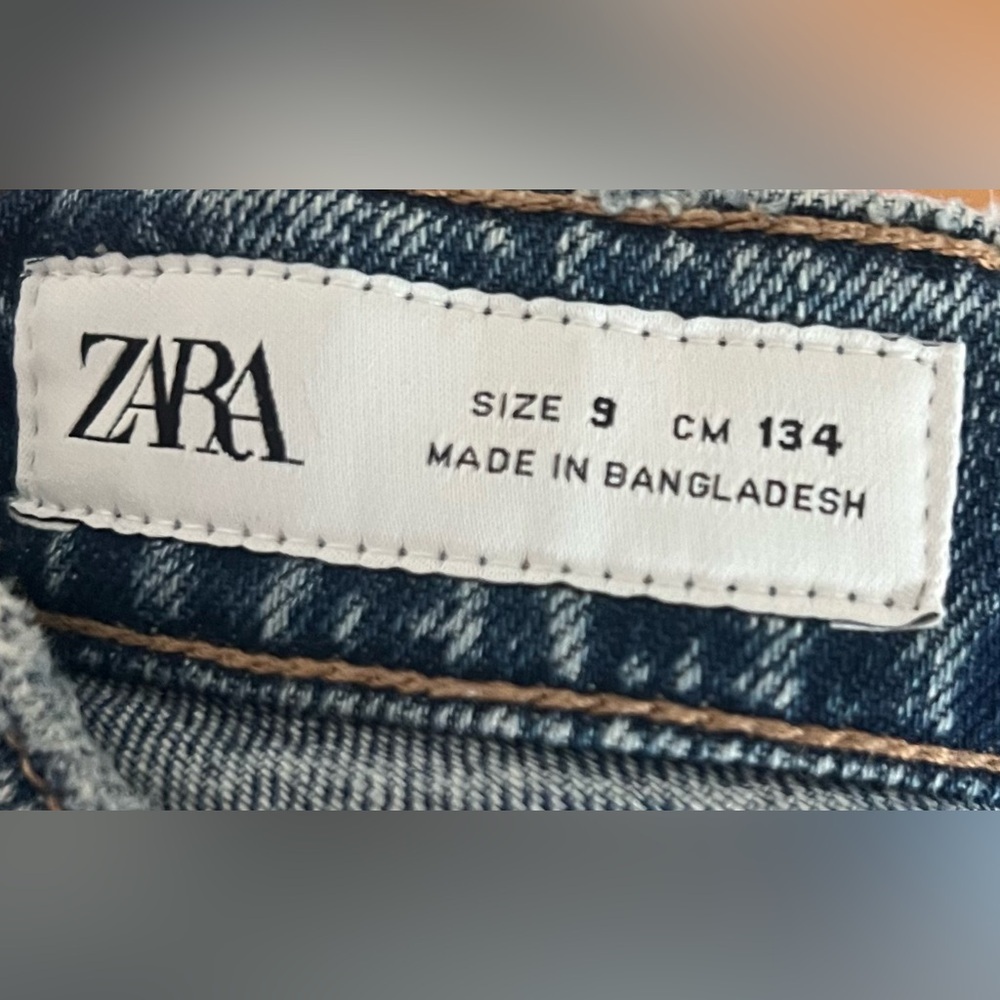 Distressed ZARA Boys Blue Jeans size 9 - Picture 3 of 3